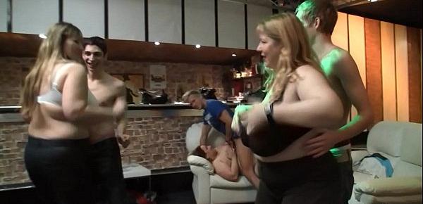  Guy fucks chubby party girl in bbw bar